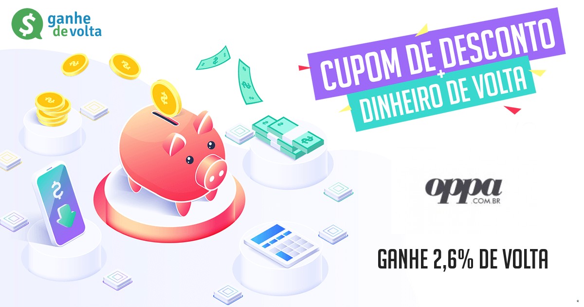 Oppa: Ganhe descontos + 2,6% de cashback - Ganhe de Volta