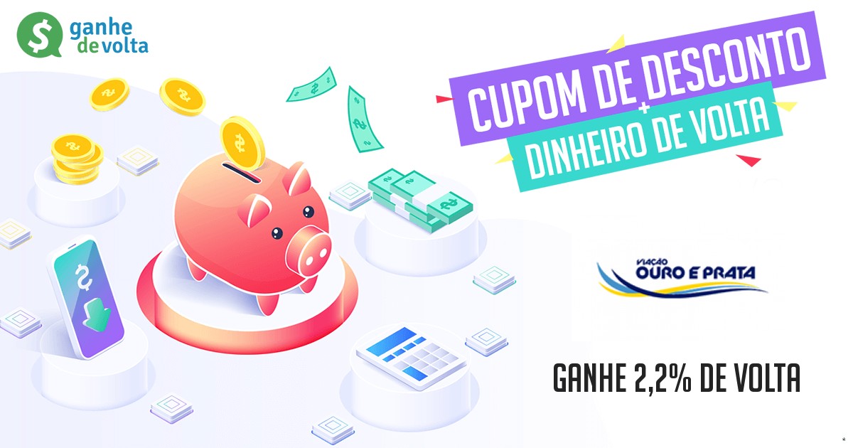 Viação Ouro e Prata: Ganhe descontos + 2,2% de cashback - Ganhe de Volta